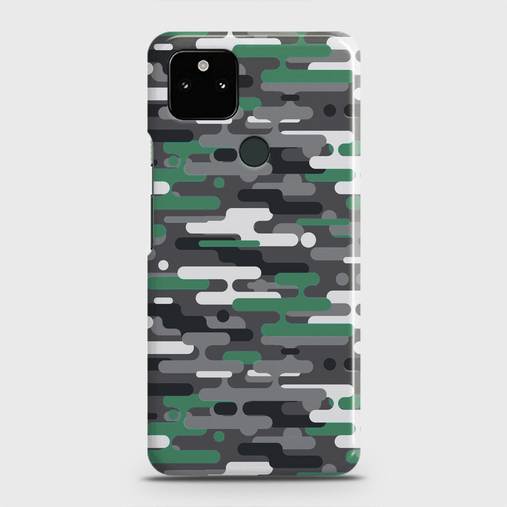 Google Pixel 5a 5G Cover - Camo Series 2 - Green & Grey Design - Matte Finish - Snap On Hard Case with LifeTime Colors Guarantee