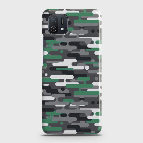 Oppo A16K Cover - Camo Series 2 - Green & Grey Design - Matte Finish - Snap On Hard Case with LifeTime Colors Guarantee