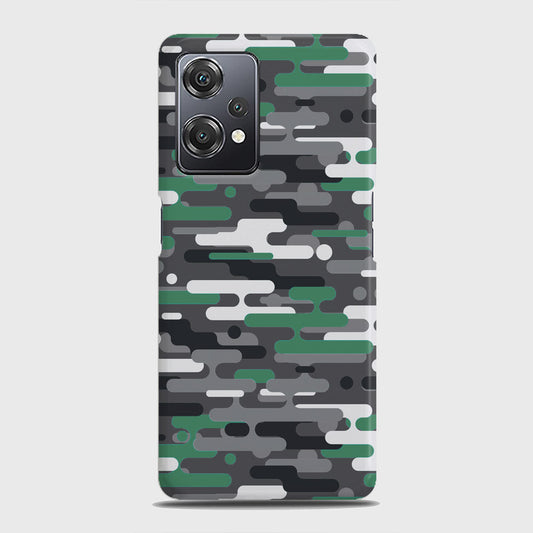 OnePlus Nord CE 2 Lite 5G Cover - Camo Series 2 - Green & Grey Design - Matte Finish - Snap On Hard Case with LifeTime Colors Guarantee