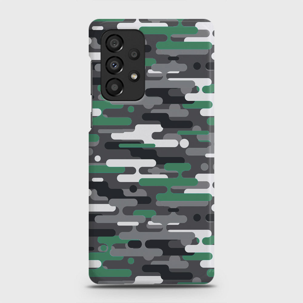 Samsung Galaxy A33 5G Cover - Camo Series 2 - Green & Grey Design - Matte Finish - Snap On Hard Case with LifeTime Colors Guarantee