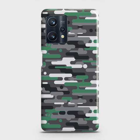 Realme 9 Pro Plus Cover - Camo Series 2 - Green & Grey Design - Matte Finish - Snap On Hard Case with LifeTime Colors Guarantee