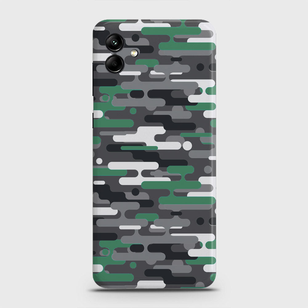 Samsung Galaxy A04 Cover - Camo Series 2 - Green & Grey Design - Matte Finish - Snap On Hard Case with LifeTime Colors Guarantee