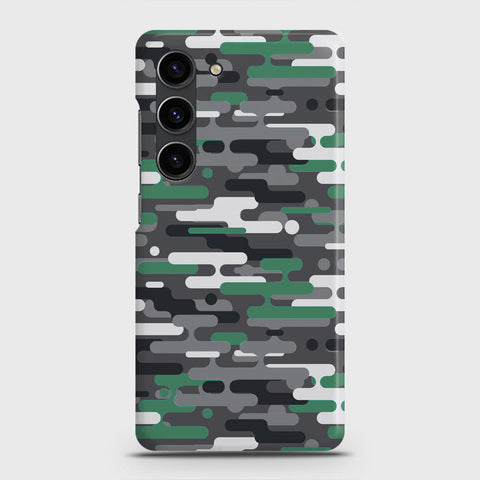 Samsung Galaxy S23 Plus Cover - Camo Series 2 - Green & Grey Design - Matte Finish - Snap On Hard Case with LifeTime Colors Guarantee