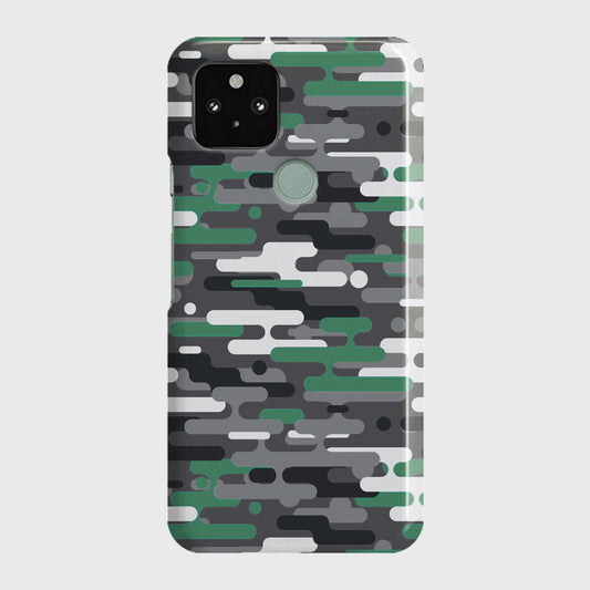 Google Pixel 5 XL Cover - Camo Series 2 - Green & Grey Design - Matte Finish - Snap On Hard Case with LifeTime Colors Guarantee