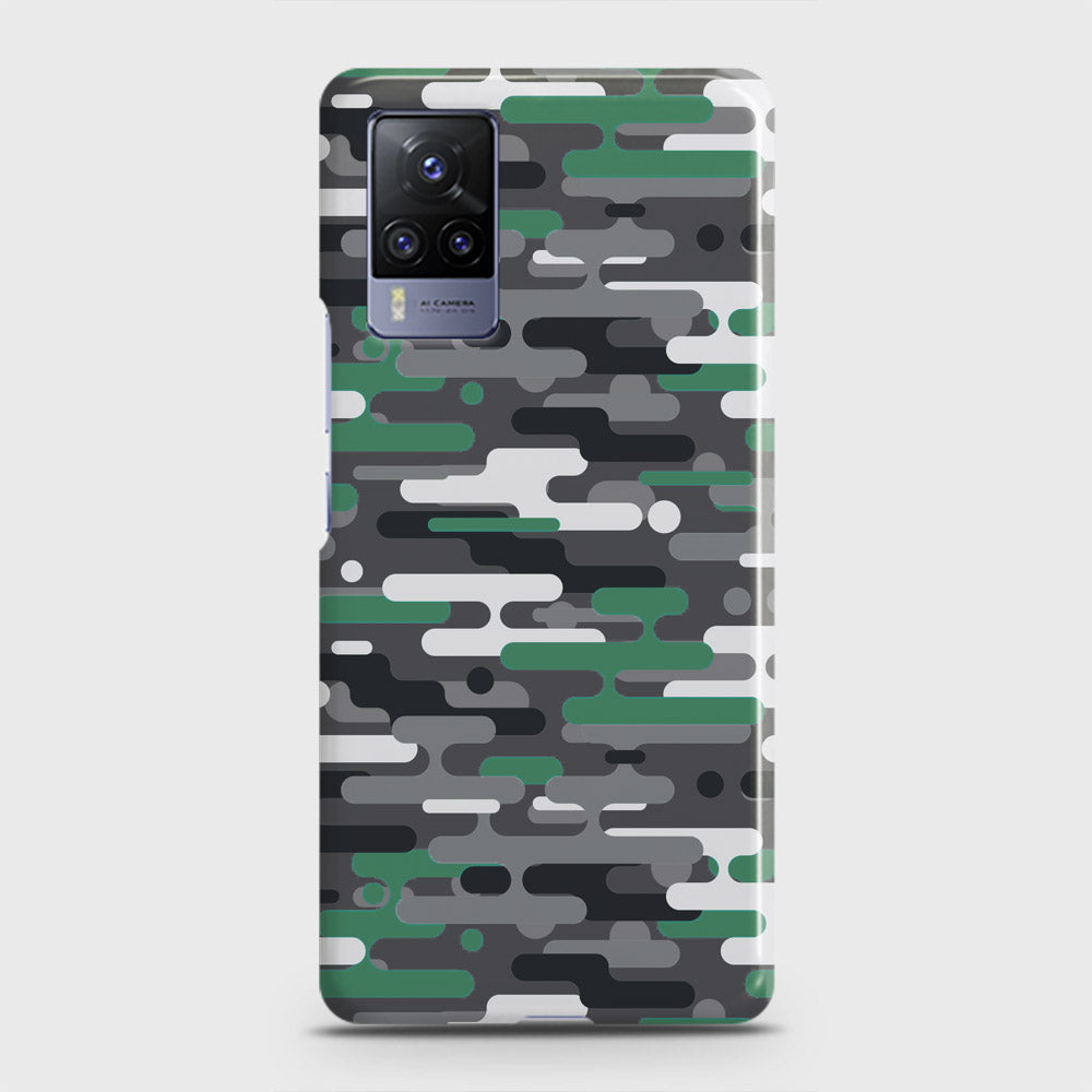 Vivo X60 Pro  Cover - Camo Series 2 - Green & Grey Design - Matte Finish - Snap On Hard Case with LifeTime Colors Guarantee