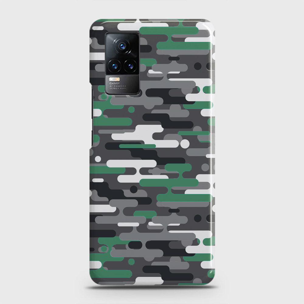 Vivo V21e  Cover - Camo Series 2 - Green & Grey Design - Matte Finish - Snap On Hard Case with LifeTime Colors Guarantee (Fast Delivery) (H)