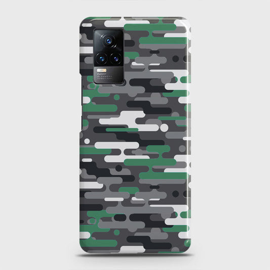 Vivo V21e  Cover - Camo Series 2 - Green & Grey Design - Matte Finish - Snap On Hard Case with LifeTime Colors Guarantee (Fast Delivery) (H)