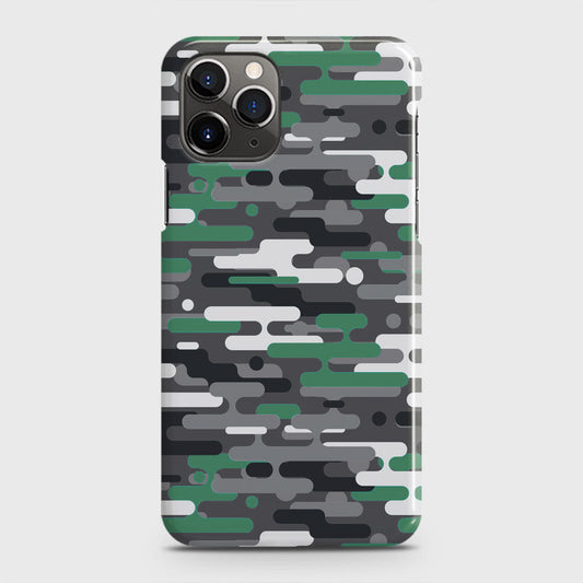 iPhone 11 Pro Cover - Camo Series 2 - Green & Grey Design - Matte Finish - Snap On Hard Case with LifeTime Colors Guarantee