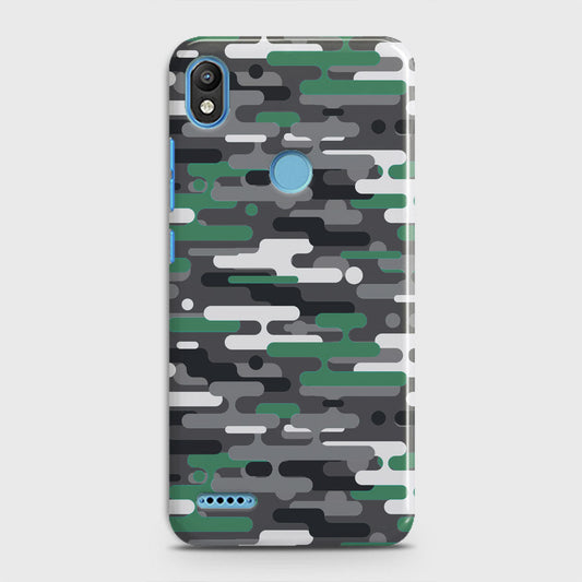Infinix Smart 2 / X5515 Cover - Camo Series 2 - Green & Grey Design - Matte Finish - Snap On Hard Case with LifeTime Colors Guarantee