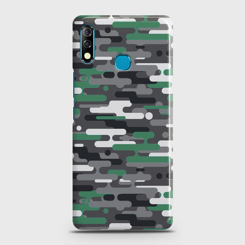 Tecno Camon 12 Cover - Camo Series 2 - Green & Grey Design - Matte Finish - Snap On Hard Case with LifeTime Colors Guarantee