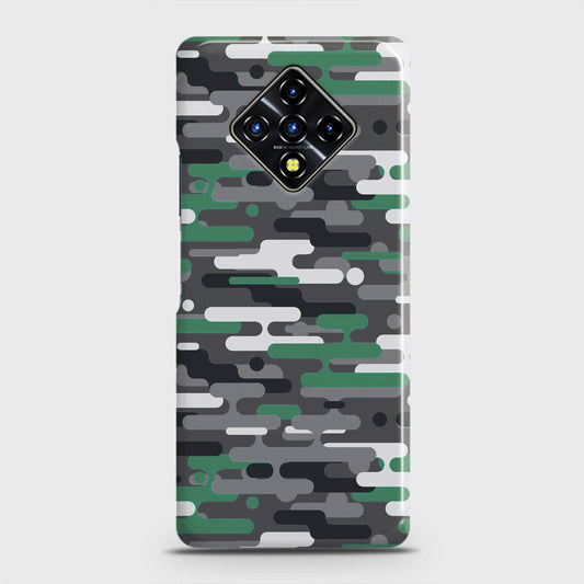 Infinix Zero 8 Cover - Camo Series 2 - Green & Grey Design - Matte Finish - Snap On Hard Case with LifeTime Colors Guarantee