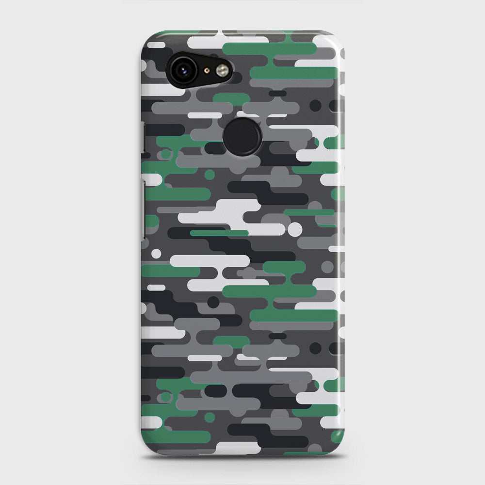 Google Pixel 3 Cover - Camo Series 2 - Green & Grey Design - Matte Finish - Snap On Hard Case with LifeTime Colors Guarantee