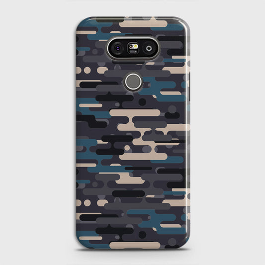 LG G5 Cover - Camo Series 2 - Blue & Grey Design - Matte Finish - Snap On Hard Case with LifeTime Colors Guarantee