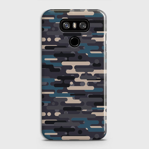 LG G6 Cover - Camo Series 2 - Blue & Grey Design - Matte Finish - Snap On Hard Case with LifeTime Colors Guarantee
