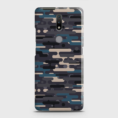 Nokia 2.4 Cover - Camo Series 2 - Blue & Grey Design - Matte Finish - Snap On Hard Case with LifeTime Colors Guarantee