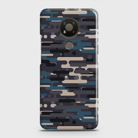 Nokia 3.4 Cover - Camo Series 2 - Blue & Grey Design - Matte Finish - Snap On Hard Case with LifeTime Colors Guarantee