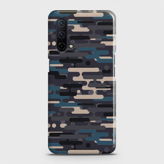 OnePlus Nord CE 5G  Cover - Camo Series 2 - Blue & Grey Design - Matte Finish - Snap On Hard Case with LifeTime Colors Guarantee
