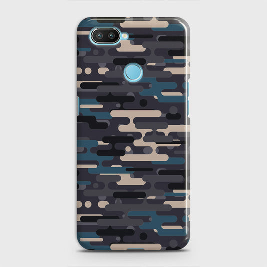 Oppo A5 with Sensor Cut Cover - Camo Series 2 - Blue & Grey Design - Matte Finish - Snap On Hard Case with LifeTime Colors Guarantee