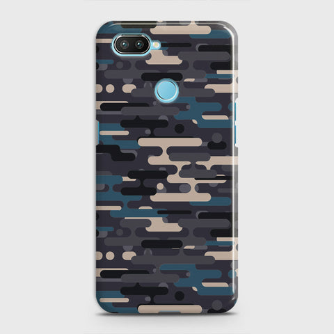 Oppo A5 with Sensor Cut Cover - Camo Series 2 - Blue & Grey Design - Matte Finish - Snap On Hard Case with LifeTime Colors Guarantee