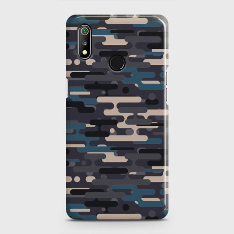 Realme 3 Pro Cover - Camo Series 2 - Green & Grey Design - Matte Finish - Snap On Hard Case with LifeTime Colors Guarantee