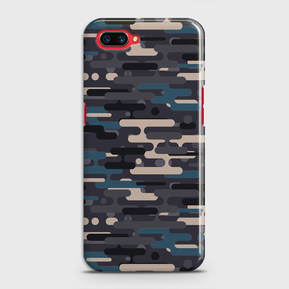 Realme C1 Cover - Camo Series 2 - Green & Grey Design - Matte Finish - Snap On Hard Case with LifeTime Colors Guarantee