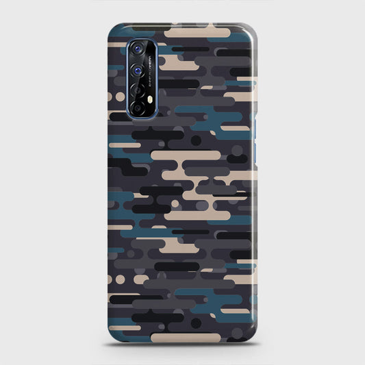 Realme 7 Cover - Camo Series 2 - Green & Grey Design - Matte Finish - Snap On Hard Case with LifeTime Colors Guarantee