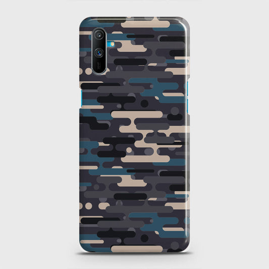 Realme C3 Cover - Camo Series 2 - Green & Grey Design - Matte Finish - Snap On Hard Case with LifeTime Colors Guarantee