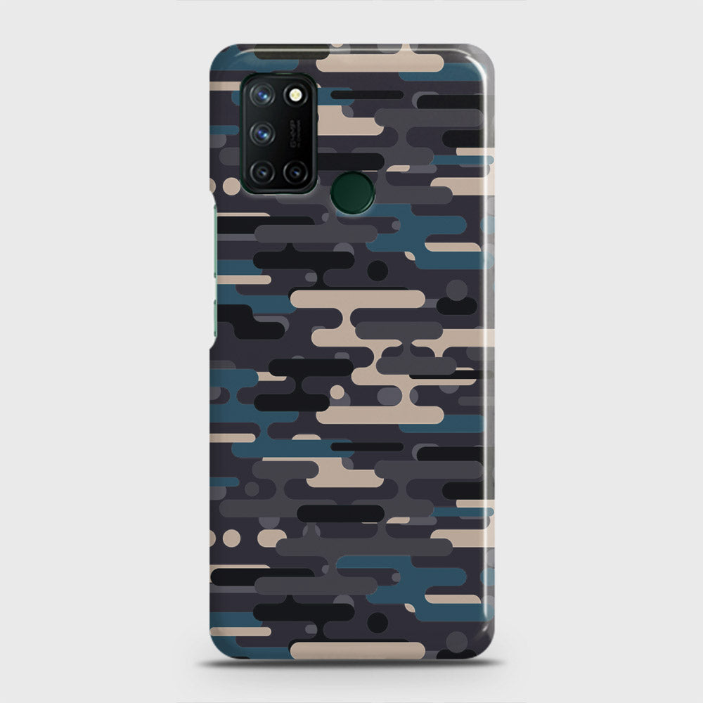 Realme 7i Cover - Camo Series 2 - Green & Grey Design - Matte Finish - Snap On Hard Case with LifeTime Colors Guarantee