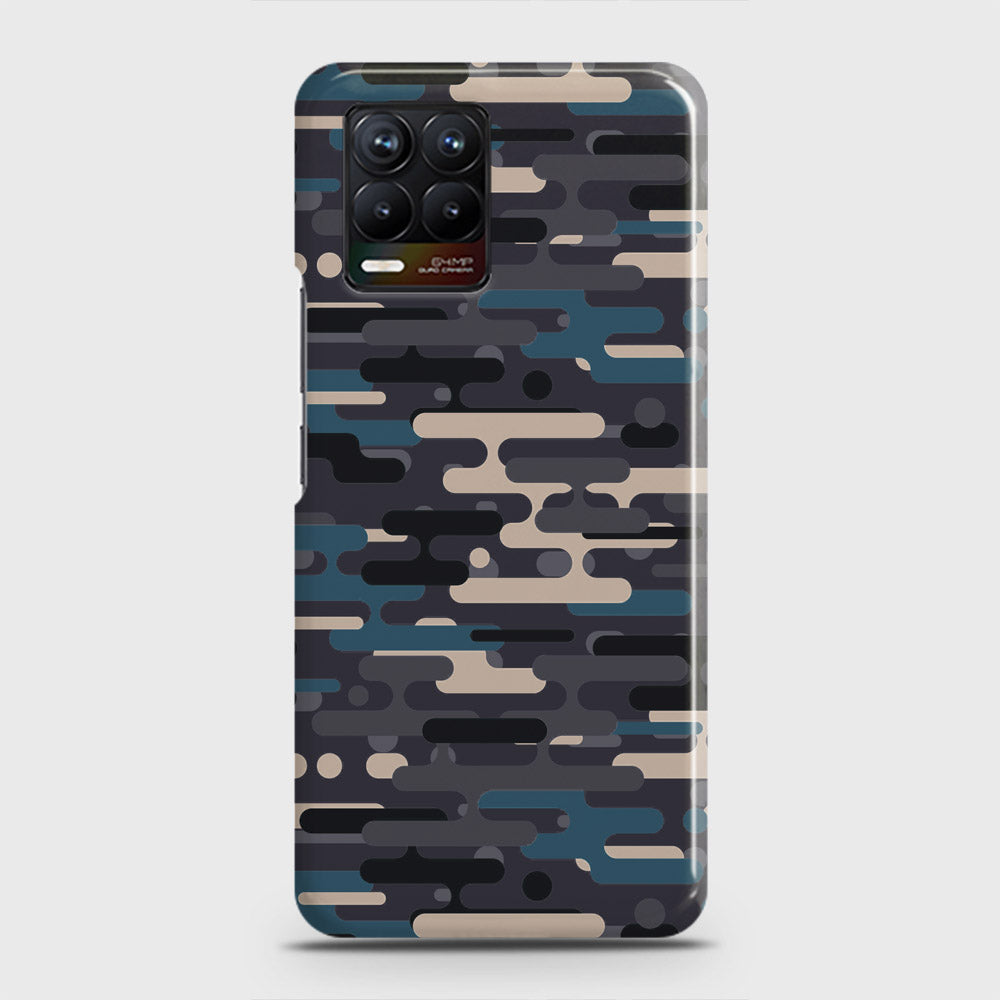 Realme 8 Pro Cover - Camo Series 2 - Green & Grey Design - Matte Finish - Snap On Hard Case with LifeTime Colors Guarantee