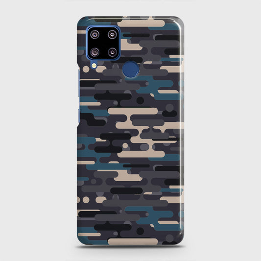 Realme C15 Cover - Camo Series 2 - Green & Grey Design - Matte Finish - Snap On Hard Case with LifeTime Colors Guarantee