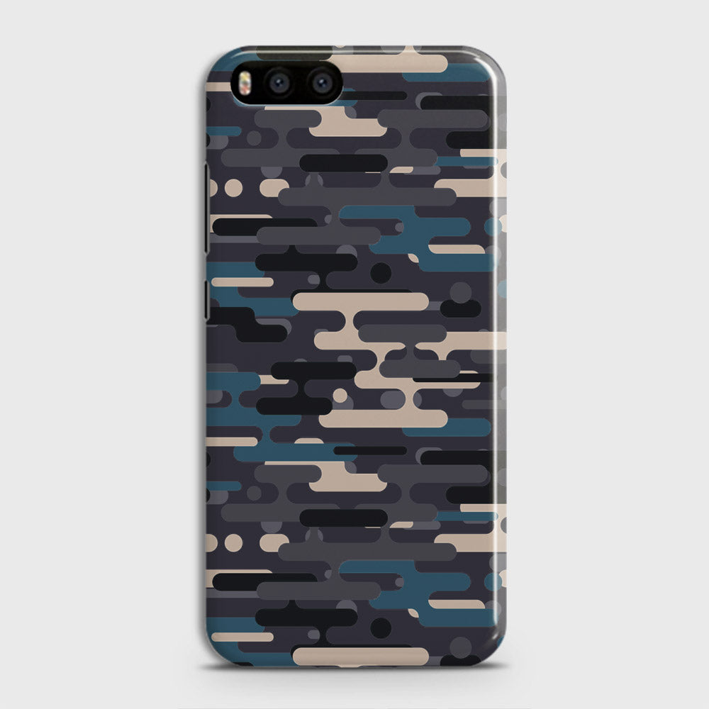Xiaomi Mi 6  Cover - Camo Series 2 - Blue & Grey Design - Matte Finish - Snap On Hard Case with LifeTime Colors Guarantee