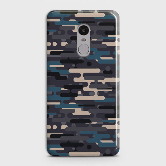 Xiaomi Redmi Note 4 / 4X Cover - Camo Series 2 - Blue & Grey Design - Matte Finish - Snap On Hard Case with LifeTime Colors Guarantee