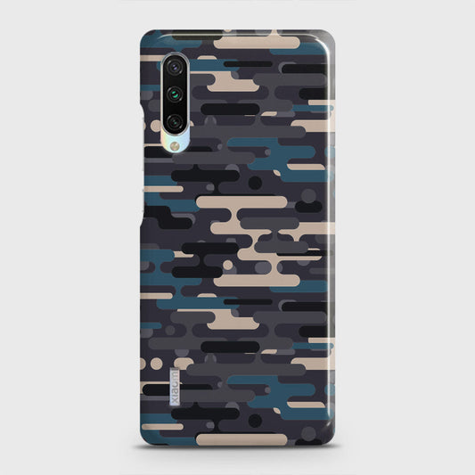 Xiaomi Mi CC9 Cover - Camo Series 2 - Blue & Grey Design - Matte Finish - Snap On Hard Case with LifeTime Colors Guarantee