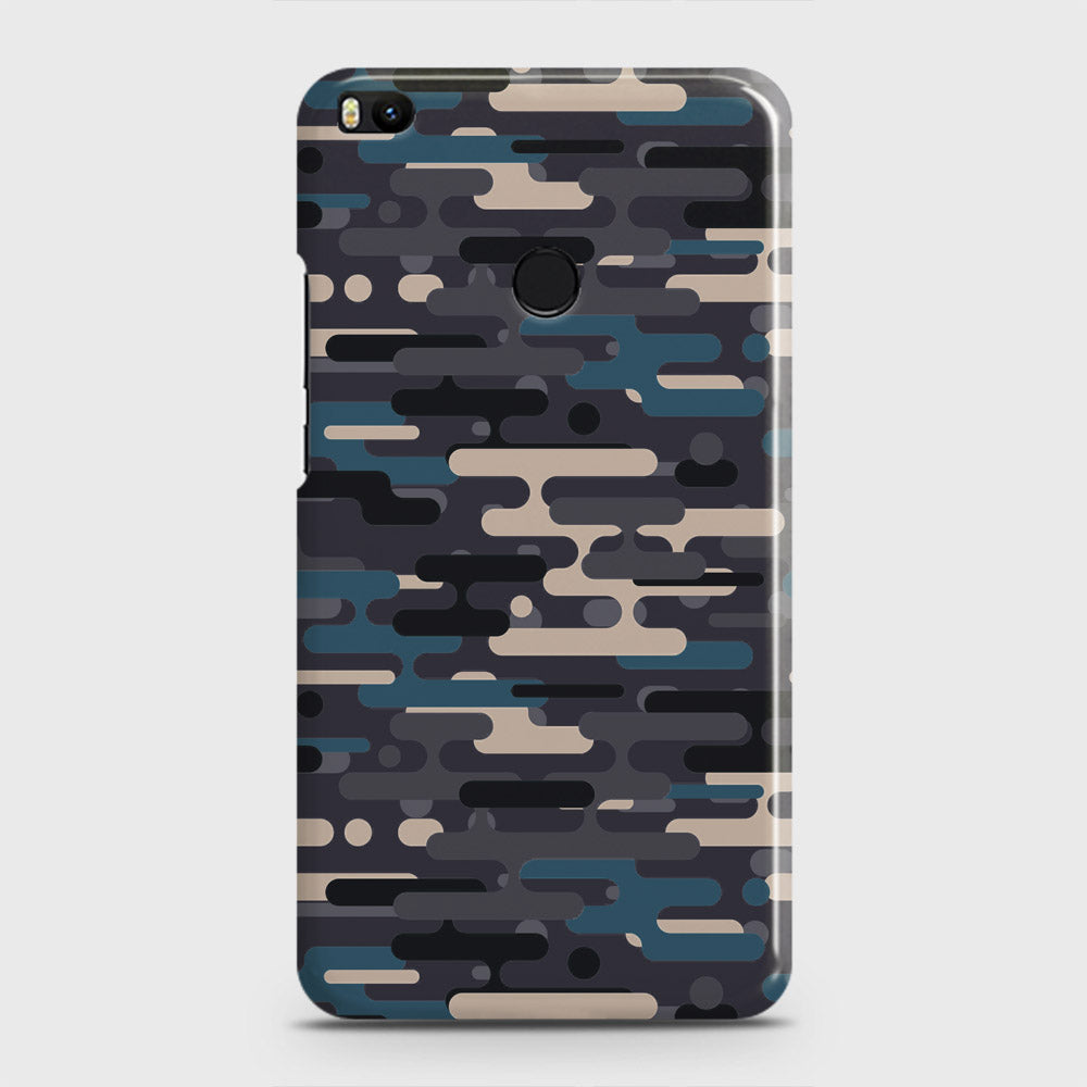 Xiaomi Mi Max 2 Cover - Camo Series 2 - Blue & Grey Design - Matte Finish - Snap On Hard Case with LifeTime Colors Guarantee