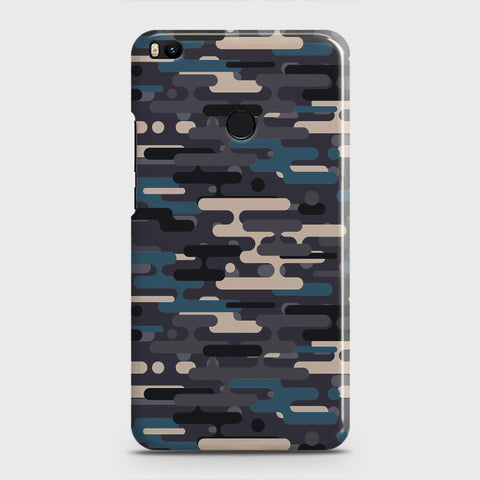 Xiaomi Mi Max 2 Cover - Camo Series 2 - Blue & Grey Design - Matte Finish - Snap On Hard Case with LifeTime Colors Guarantee