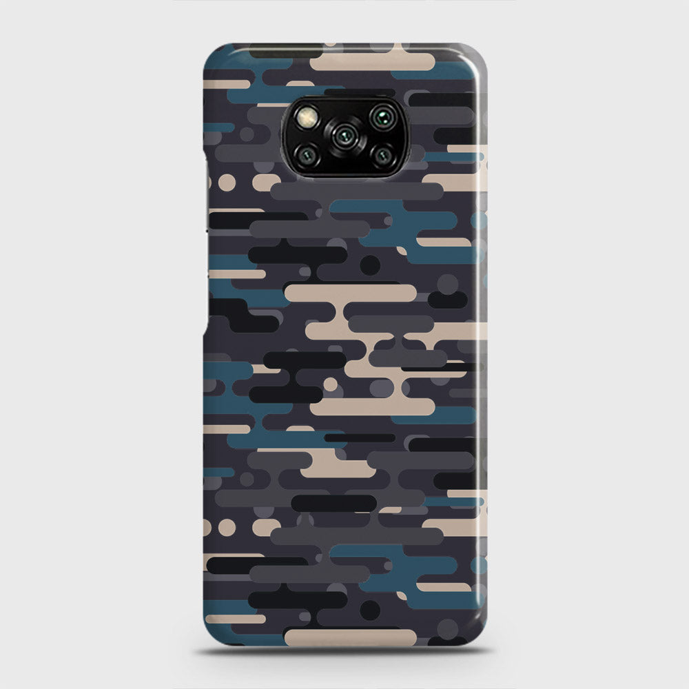 Xiaomi Poco X3 Pro Cover - Camo Series 2 - Blue & Grey Design - Matte Finish - Snap On Hard Case with LifeTime Colors Guarantee