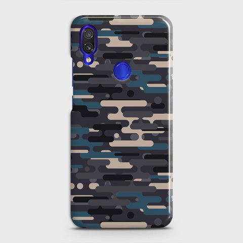 Xiaomi Redmi 7 Cover - Camo Series 2 - Blue & Grey Design - Matte Finish - Snap On Hard Case with LifeTime Colors Guarantee