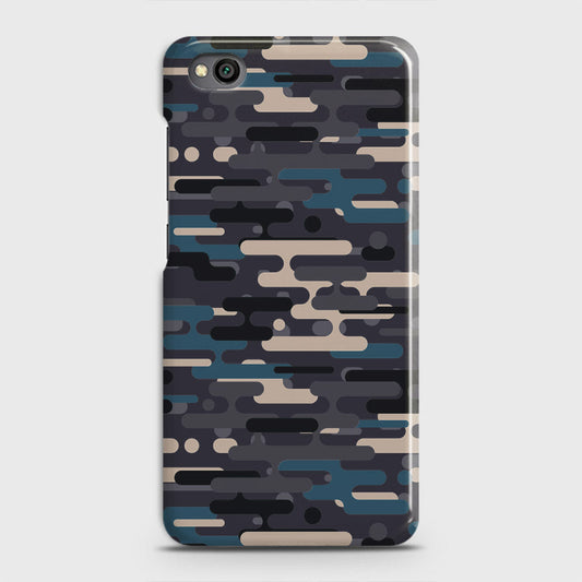 Xiaomi Redmi Go Cover - Camo Series 2 - Blue & Grey Design - Matte Finish - Snap On Hard Case with LifeTime Colors Guarantee