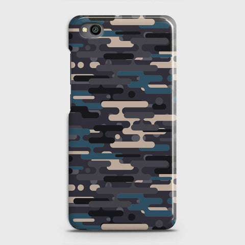 Xiaomi Redmi Go Cover - Camo Series 2 - Blue & Grey Design - Matte Finish - Snap On Hard Case with LifeTime Colors Guarantee