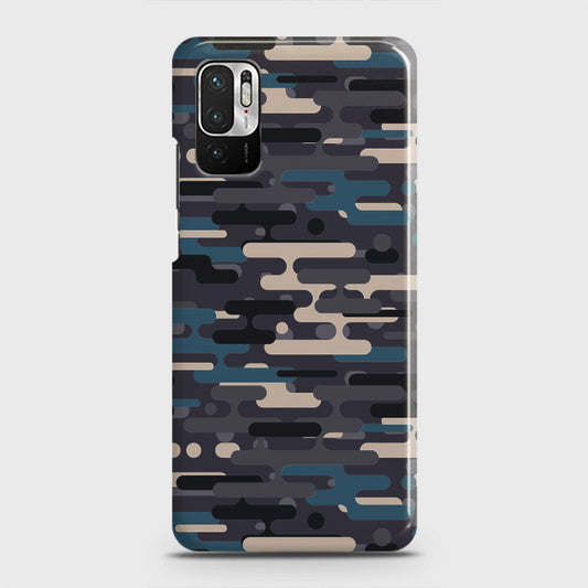 Xiaomi Redmi Note 10 5G Cover - Camo Series 2 - Blue & Grey Design - Matte Finish - Snap On Hard Case with LifeTime Colors Guarantee(Fast Delivery)(MA)