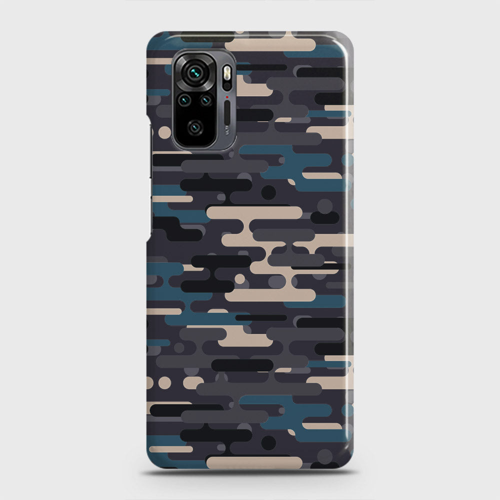 Xiaomi Redmi Note 10 Pro Cover - Camo Series 2 - Blue & Grey Design - Matte Finish - Snap On Hard Case with LifeTime Colors Guarantee