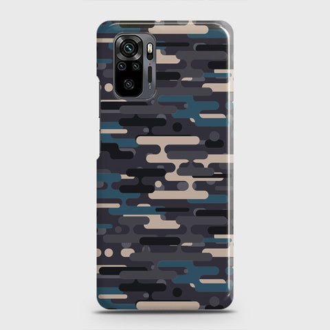 Xiaomi Redmi Note 10 Pro Cover - Camo Series 2 - Blue & Grey Design - Matte Finish - Snap On Hard Case with LifeTime Colors Guarantee