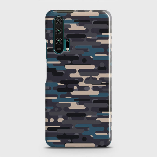 Honor 20 Pro Cover - Camo Series 2 - Blue & Grey Design - Matte Finish - Snap On Hard Case with LifeTime Colors Guarantee