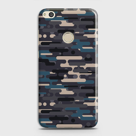 Huawei Nova Lite Cover - Camo Series 2 - Blue & Grey Design - Matte Finish - Snap On Hard Case with LifeTime Colors Guarantee