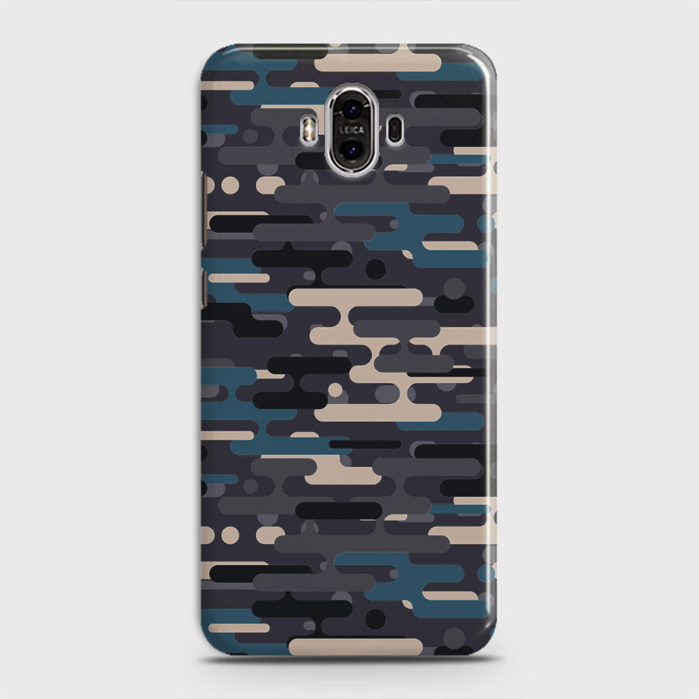 Huawei Mate 10 Cover - Camo Series 2 - Blue & Grey Design - Matte Finish - Snap On Hard Case with LifeTime Colors Guarantee