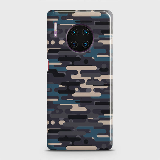 Huawei Mate 30 Pro Cover - Camo Series 2 - Blue & Grey Design - Matte Finish - Snap On Hard Case with LifeTime Colors Guarantee