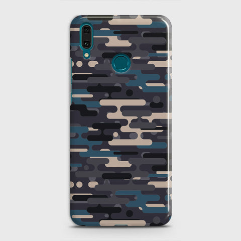Huawei Nova 3i Cover - Camo Series 2 - Blue & Grey Design - Matte Finish - Snap On Hard Case with LifeTime Colors Guarantee