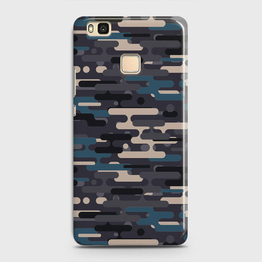Huawei P9 Lite Cover - Camo Series 2 - Blue & Grey Design - Matte Finish - Snap On Hard Case with LifeTime Colors Guarantee