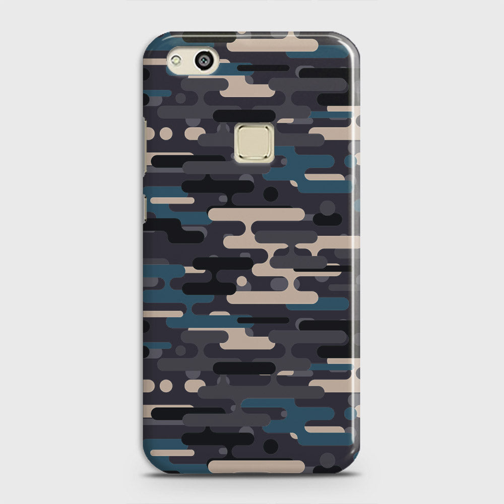 Huawei P10 Lite Cover - Camo Series 2 - Blue & Grey Design - Matte Finish - Snap On Hard Case with LifeTime Colors Guarantee