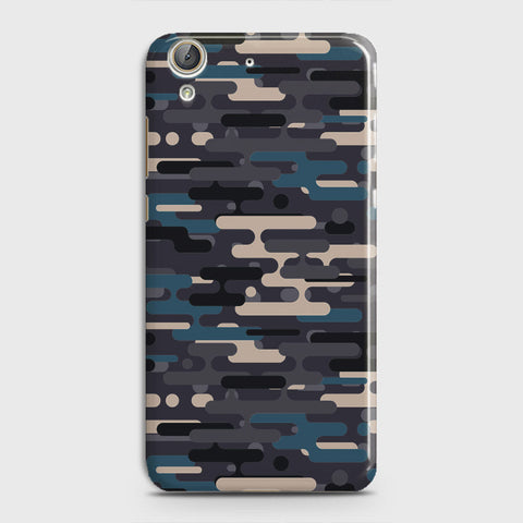Huawei Y6 II Cover - Camo Series 2 - Blue & Grey Design - Matte Finish - Snap On Hard Case with LifeTime Colors Guarantee